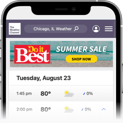 do it best google ad on the weather channel app